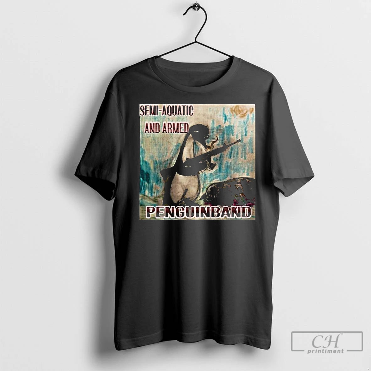 Premium Semi Aquatic And Armed Penguin Band Long Sleve T-Shirts, Hoodie, Sweatshirt | InkNestWear.com