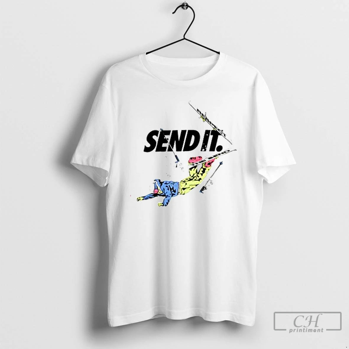 Premium Send It Skiing Classic T Shirts Hoodie, Sweatshirt | InkNestWear.com