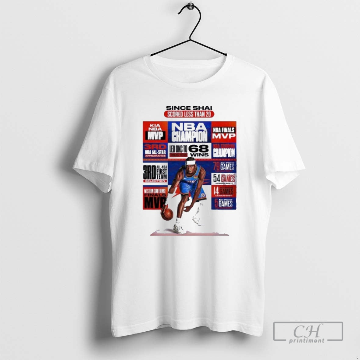Premium Shai Gilgeous Alexander 79 Straight 20 Point Games Tied With Oscar Robertson Nba T-Shirts, Hoodie, Sweatshirt