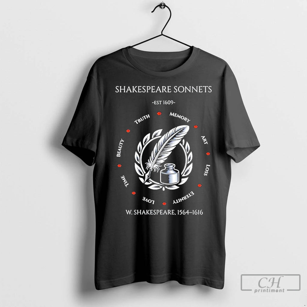 Premium Shakespeare Sonnets Est 1609 Truth Memory Art Loss Eternity Love Time Beauty T-Shirts, Hoodie, Sweatshirt