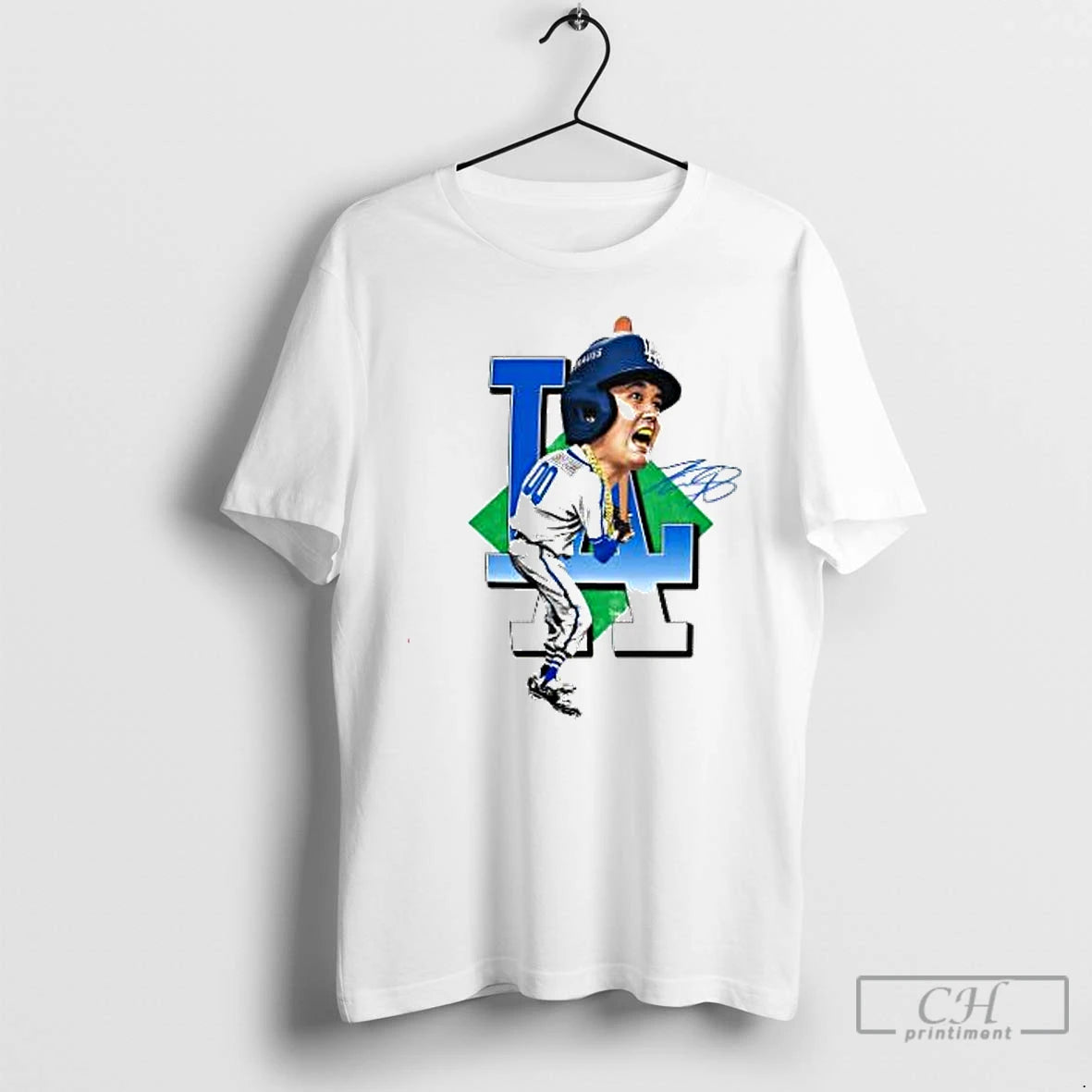 Premium Shohei Ohtani La Cartoon Signatue T Shirts Hoodie, Sweatshirt | InkNestWear.com