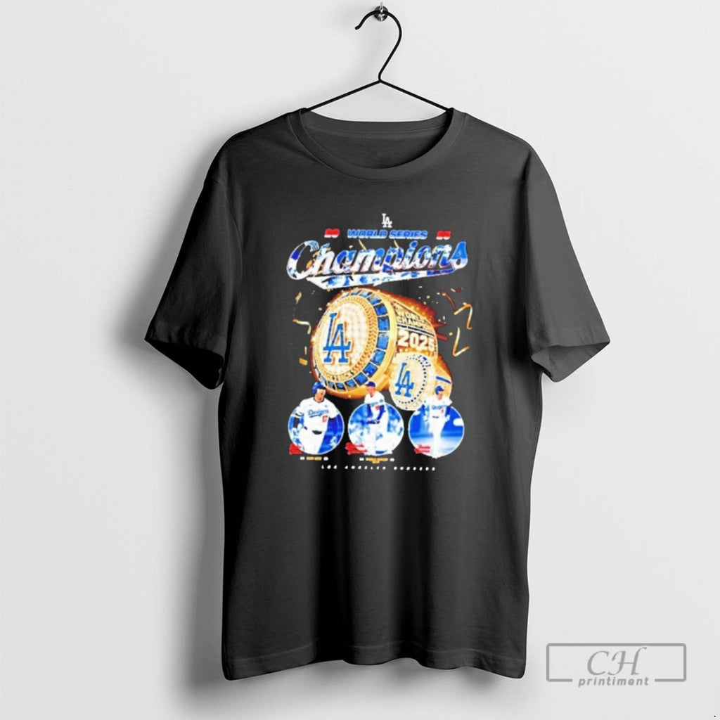 Premium Shohei Ohtani Yoshinobu Yamamoto And Freddie Freeman La Dodgers 2025 World Series Champions T-Shirts, Hoodie,...
