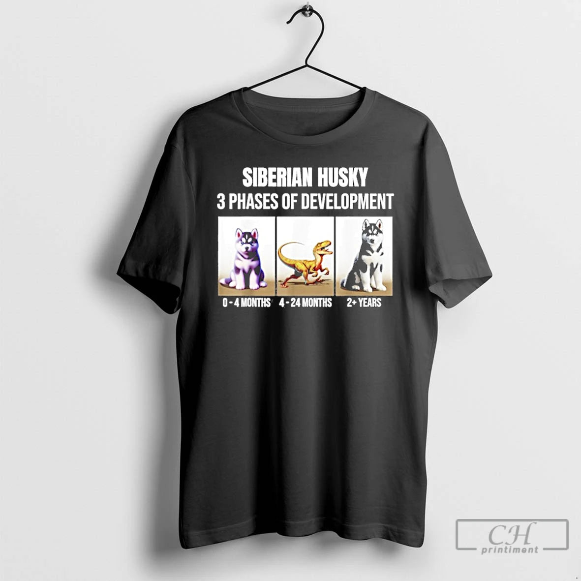 Premium Siberian Husky Puppy Dog 3 Phases Of Development Husky T Shirts Hoodie, Sweatshirt | InkNestWear.com