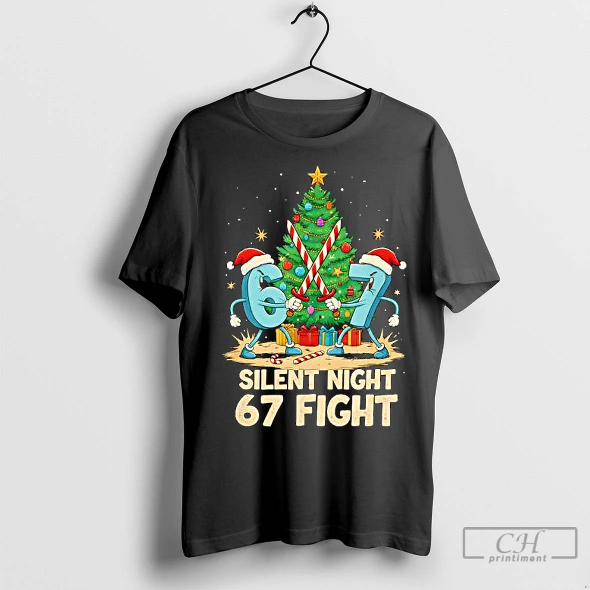 Premium Silent Night 67 Fight Funny Christmas T-Shirts, Hoodie, Sweatshirt | InkNestWear.com
