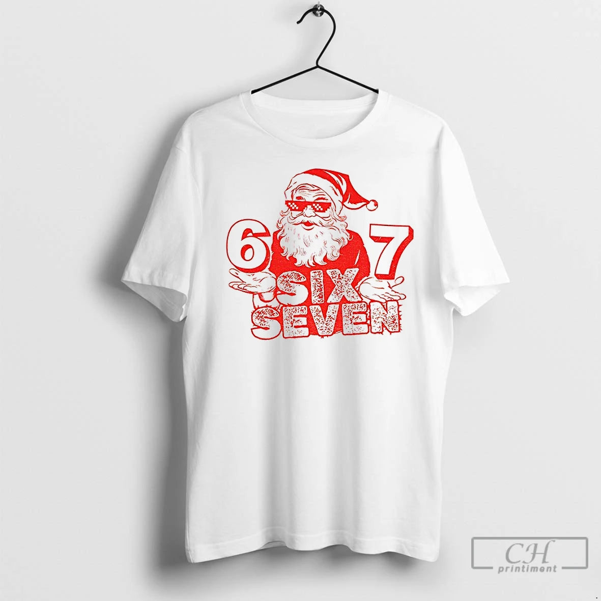 Six Seven Santa Thug Life Sunglasses 6 7 Meme T-Shirts, Hoodie, Sweatshirt