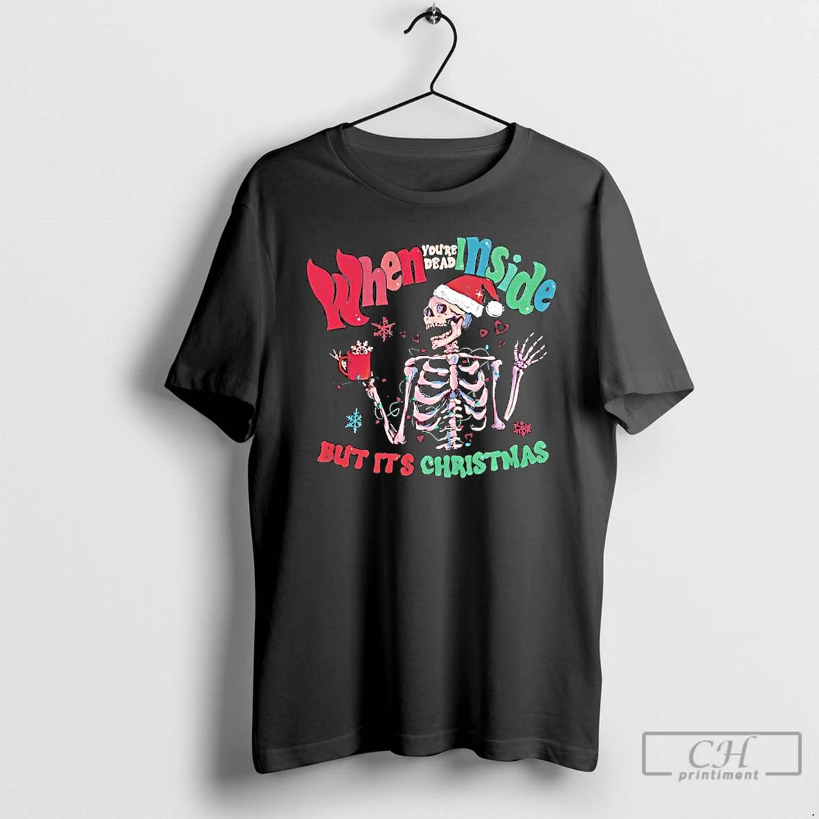 Premium Skeleton Dead When Inside But Its Christmas T-Shirts, Hoodie, Sweatshirt | InkNestWear.com