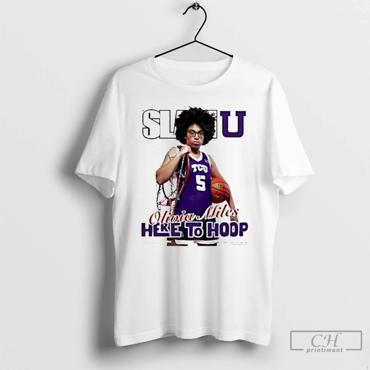 Premium Slamu Olivia Miles Here To Hoop Circle T-Shirts, Hoodie, Sweatshirt | InkNestWear.com