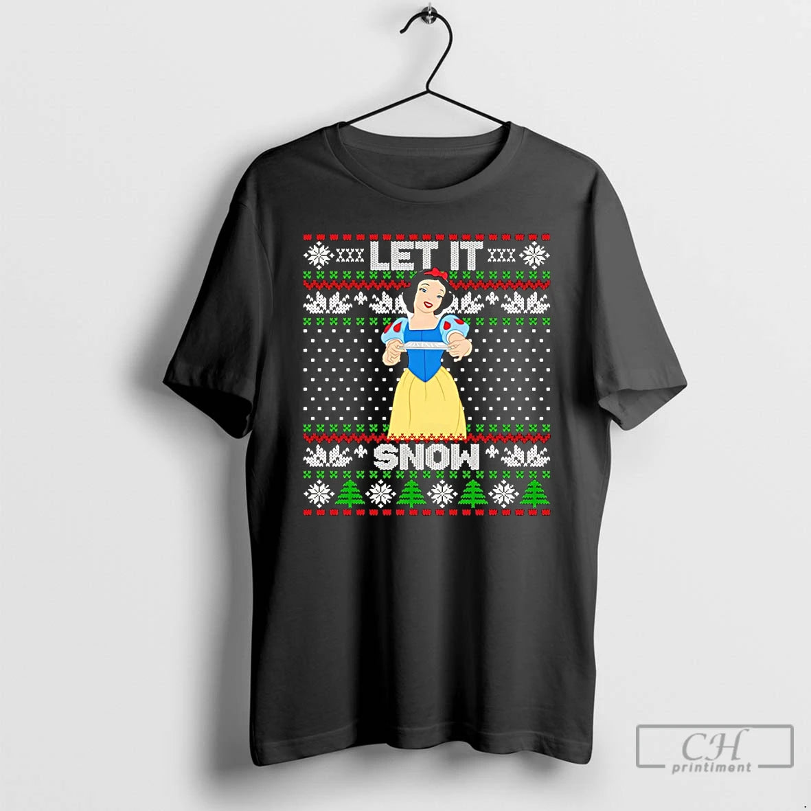 Premium Snow White Let It Snow Ugly Christmas T Shirts Hoodie, Sweatshirt | InkNestWear.com
