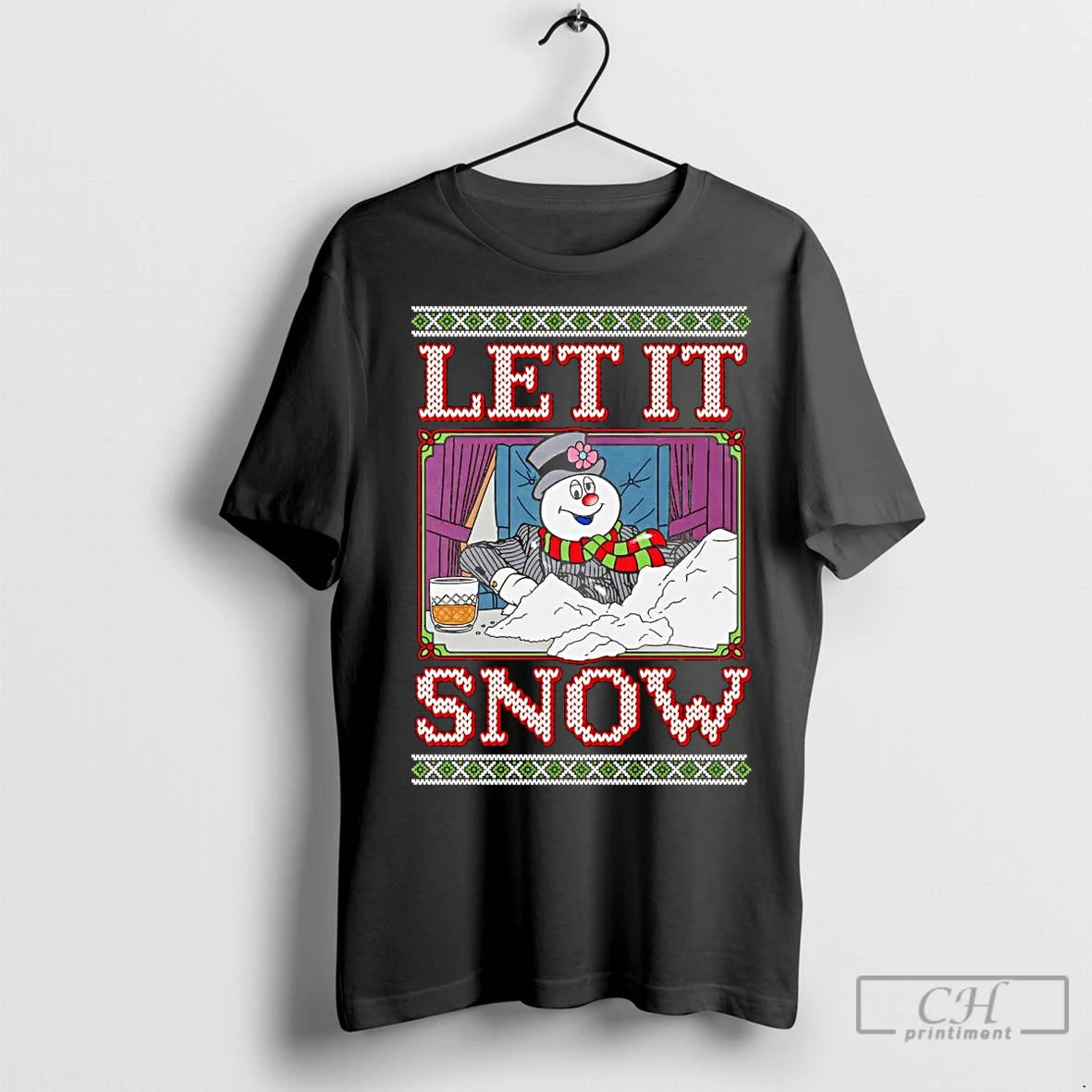 Premium Snowman Let It Snow Ugly Christmas T-Shirts, Hoodie, Sweatshirt | InkNestWear.com
