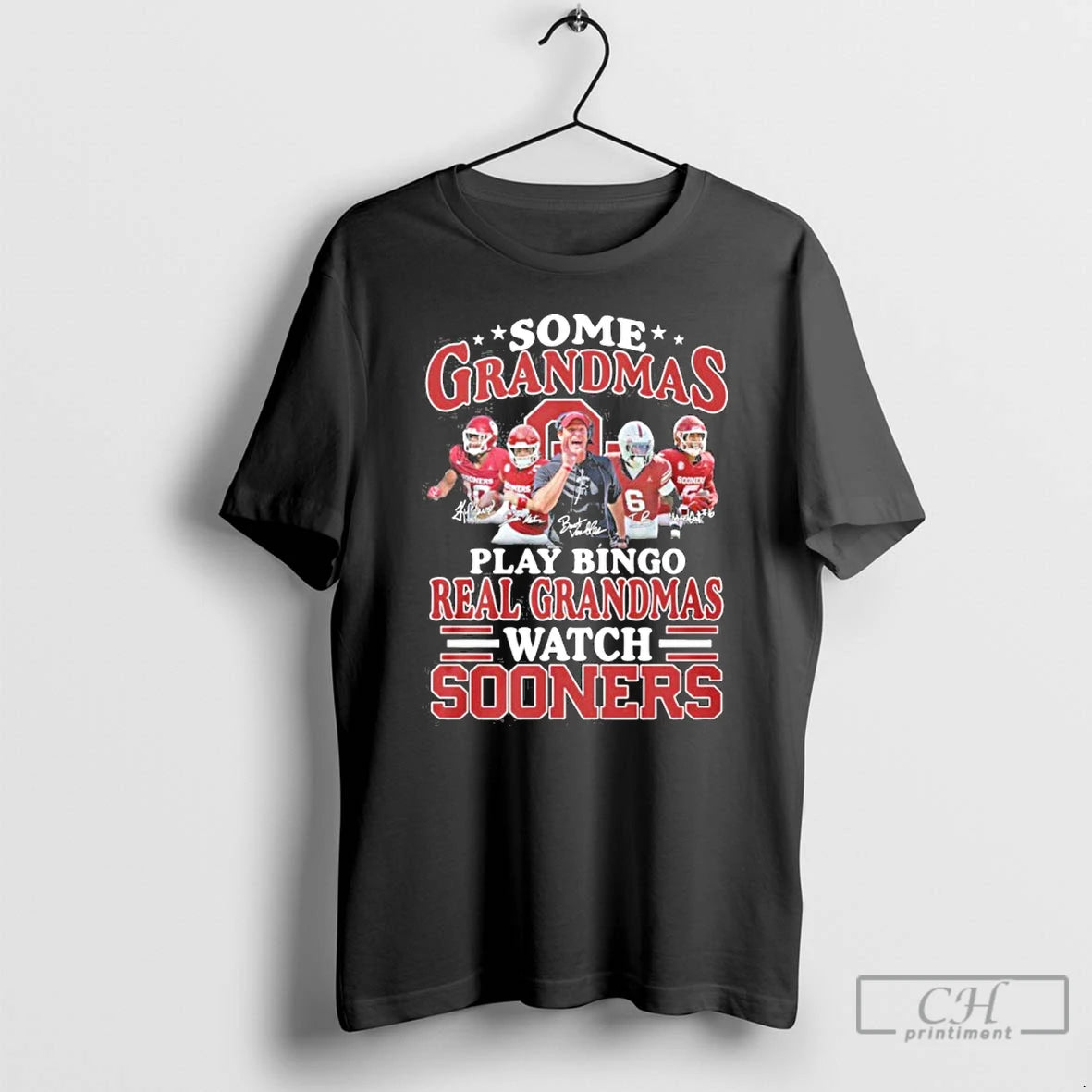 Premium Some Grandmas Play Bingo Real Grandmas Watch Oklahoma Sooners T-Shirts, Hoodie, Sweatshirt | InkNestWear.com