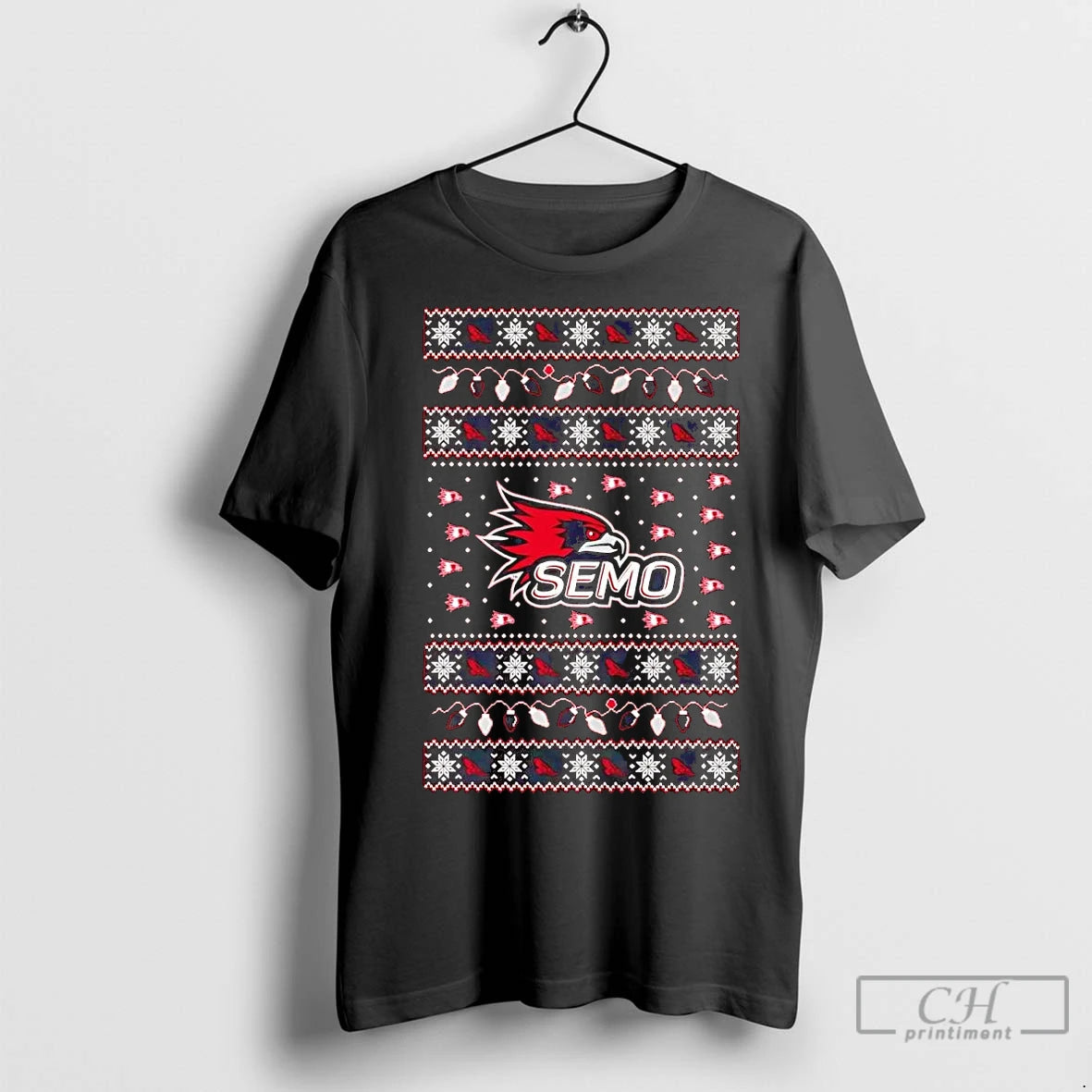 Premium Southeast Missouri State Redhawks Ugly Christmas Light T-Shirts, Hoodie, Sweatshirt | InkNestWear.com