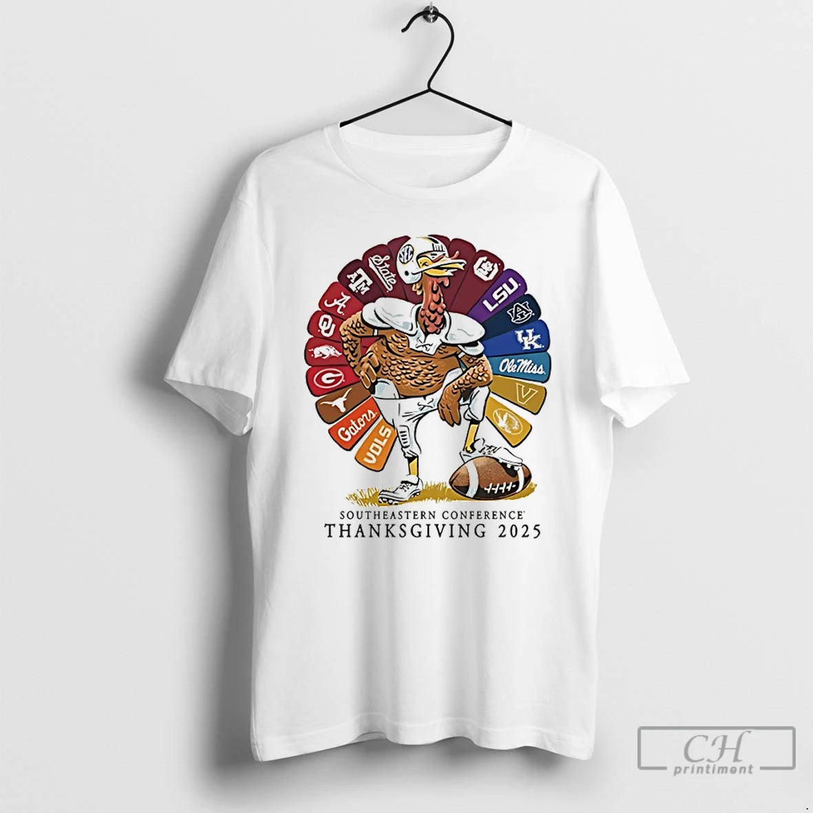 Premium Southeastern Conference 2025 Sec Thanksgiving Turkey All Teams T Shirts Hoodie, Sweatshirt | InkNestWear.com