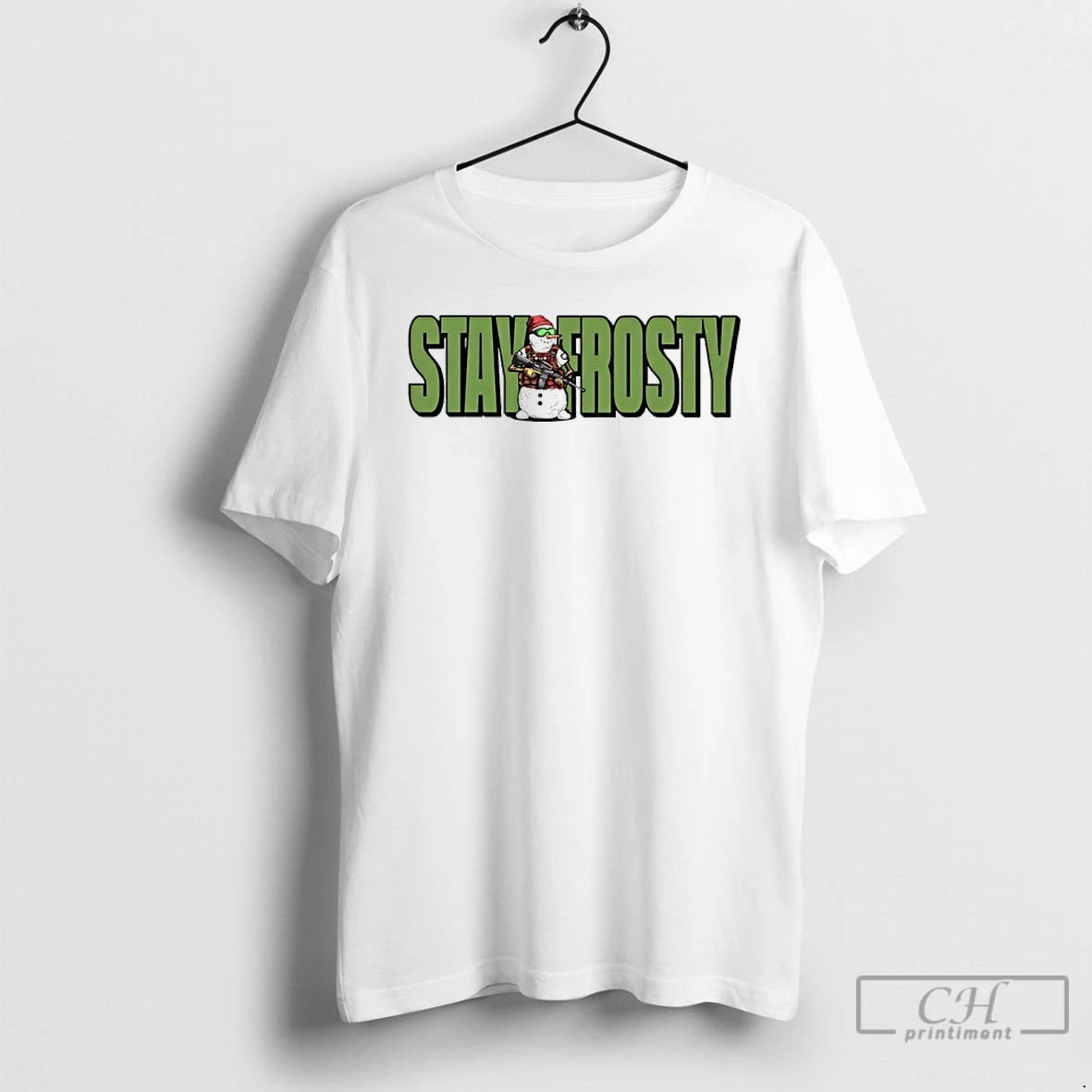 Premium Stay Frosty Snowman Gun Christmas T Shirts Hoodie, Sweatshirt | InkNestWear.com