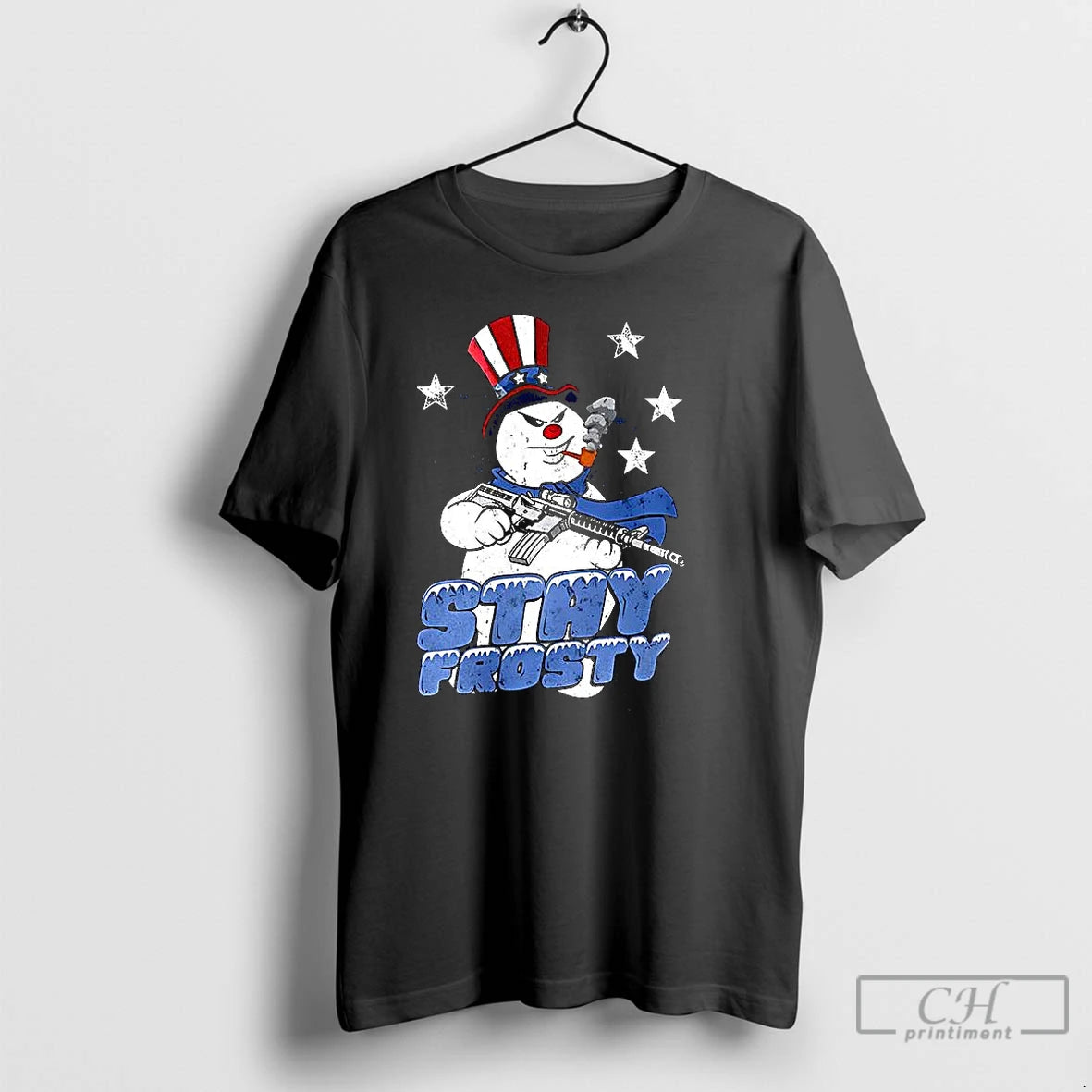 Premium Stay Frosty Snowman Christmas T Shirts Hoodie, Sweatshirt | InkNestWear.com