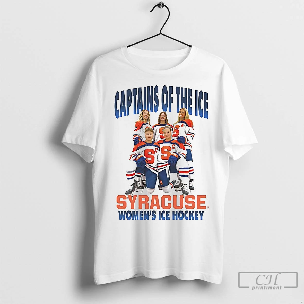 Premium Syracuse Orange Womens Ice Hockey Captains Of The Ice T-Shirts, Hoodie, Sweatshirt | InkNestWear.com