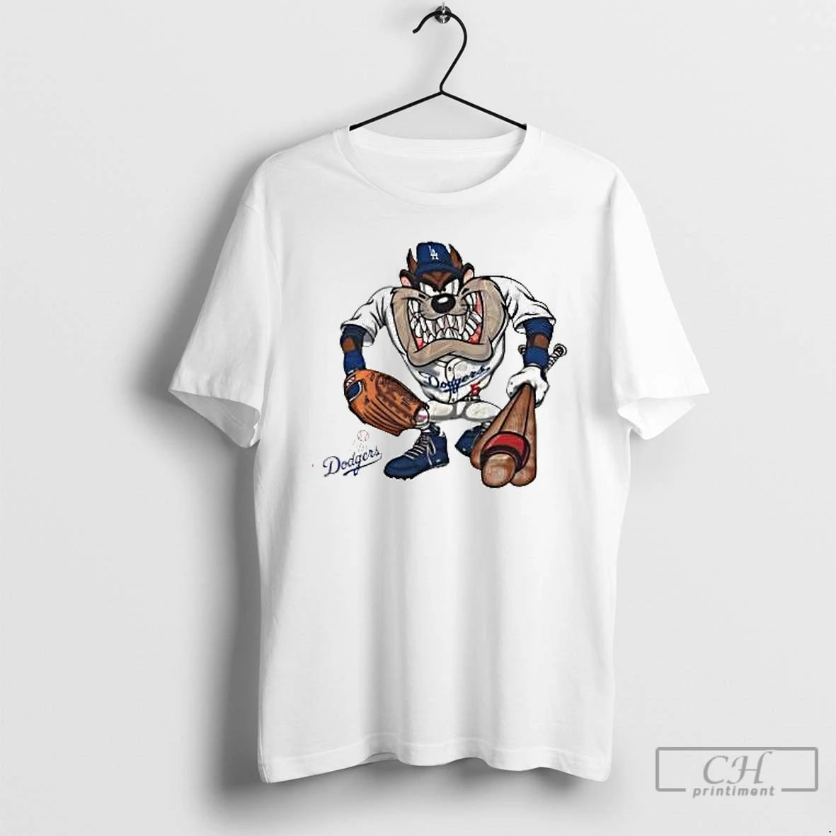 Premium Taz La Dodgers Baseball Cartoon T Shirts Hoodie, Sweatshirt | InkNestWear.com