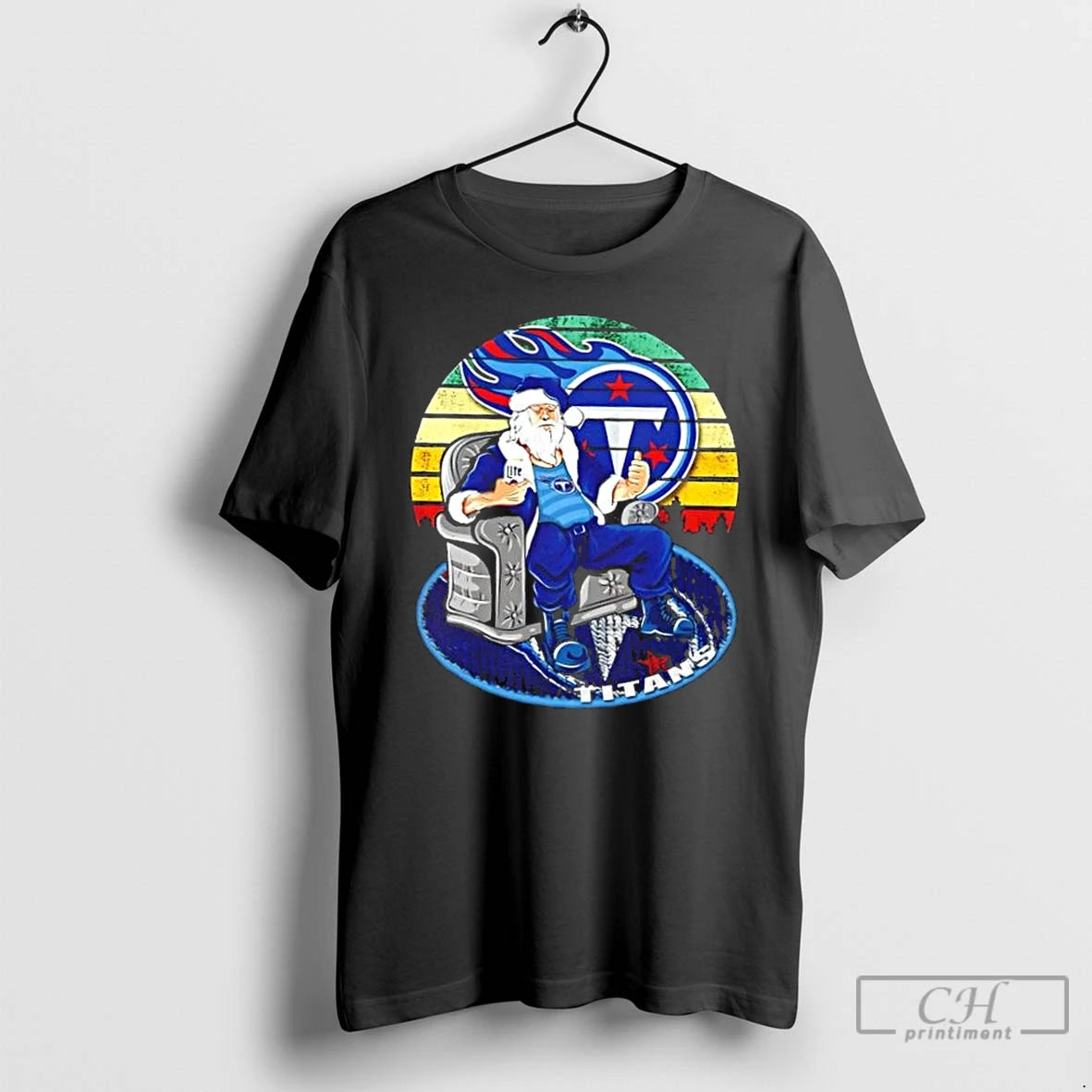 Premium Tennessee Titans X Santa Claus Christmas Vintage T Shirts Hoodie, Sweatshirt | InkNestWear.com
