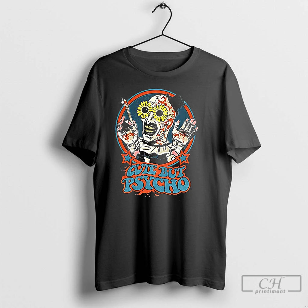 Premium Terrifier Art The Clown Cute But Psycho Horror T Shirts Hoodie, Sweatshirt | InkNestWear.com
