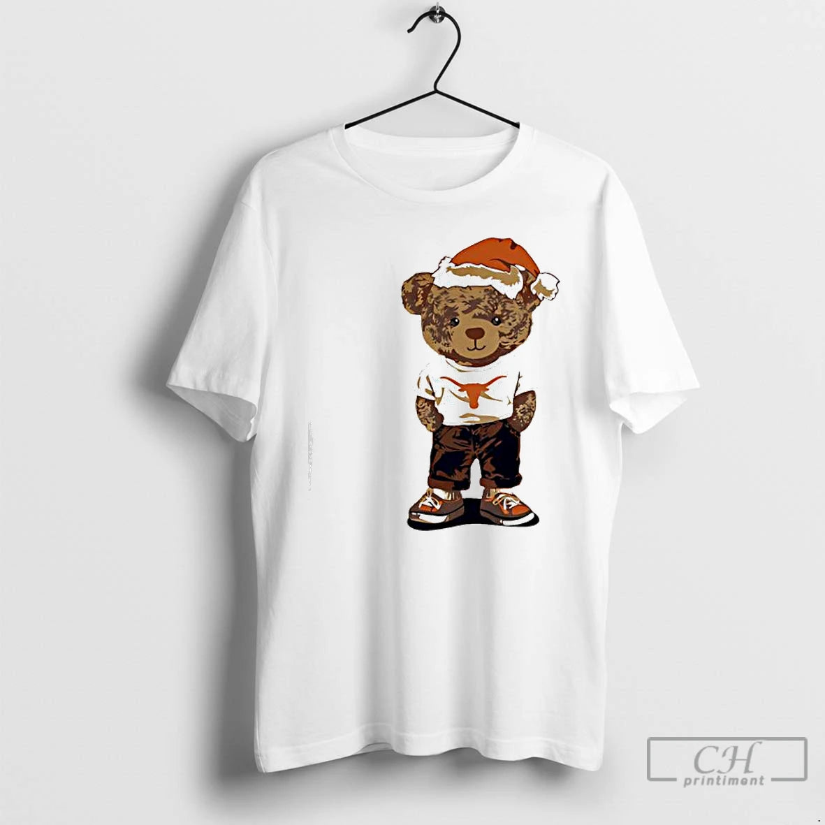 Premium Texas Longhorns Santa Hat Bear Teddy T Shirts Hoodie, Sweatshirt | InkNestWear.com