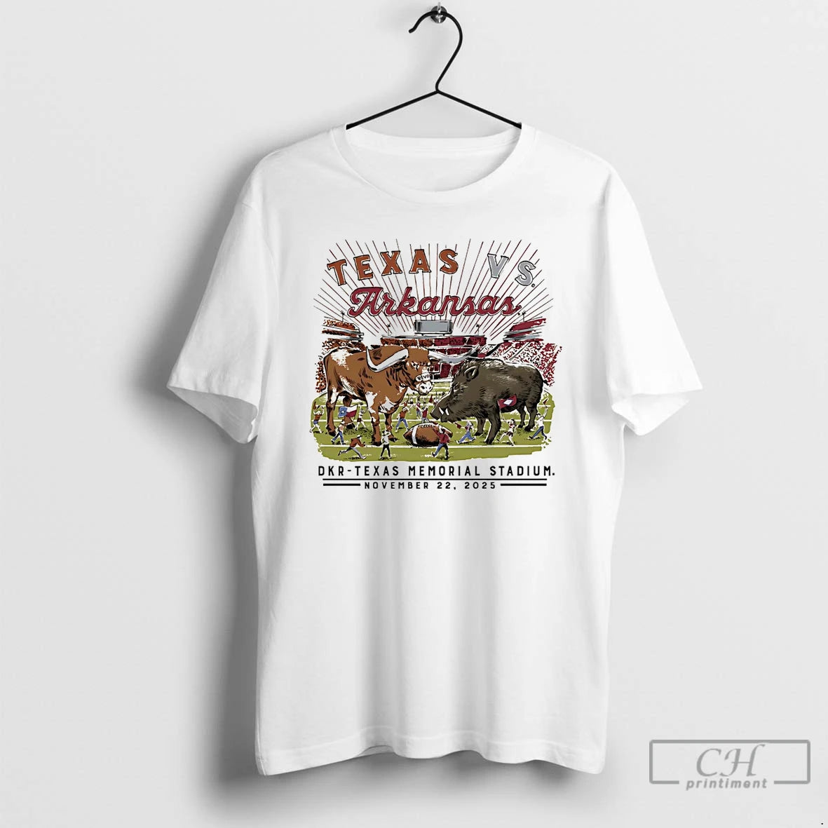 Premium Texas Longhorns Vs Arkansas Razorbacks Game Day 2025 T Shirts Hoodie, Sweatshirt | InkNestWear.com