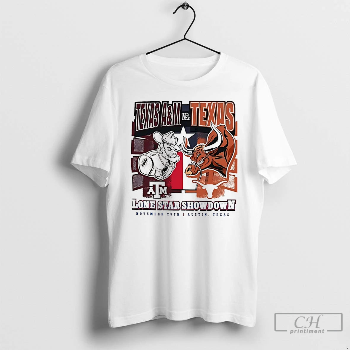 Premium Texas Longhorns Vs Texas Am 2025 Lone Star Showdown Mascot T Shirts Hoodie, Sweatshirt | InkNestWear.com