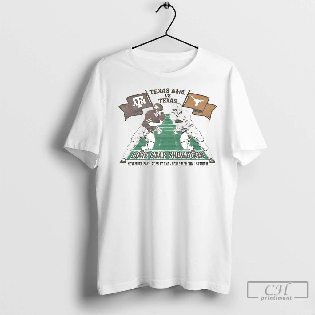 Premium Texas Longhorns Vs Texas Am Lone Star Showdown 2025 T-Shirts, Hoodie, Sweatshirt | InkNestWear.com