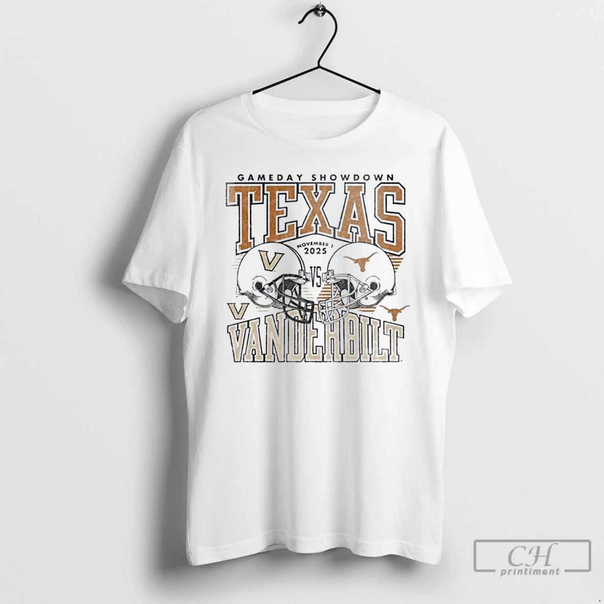 Premium Texas Longhorns Vs Vanderbilt Commodores 2025 Gameday Showdown T Shirts Hoodie, Sweatshirt | InkNestWear.com