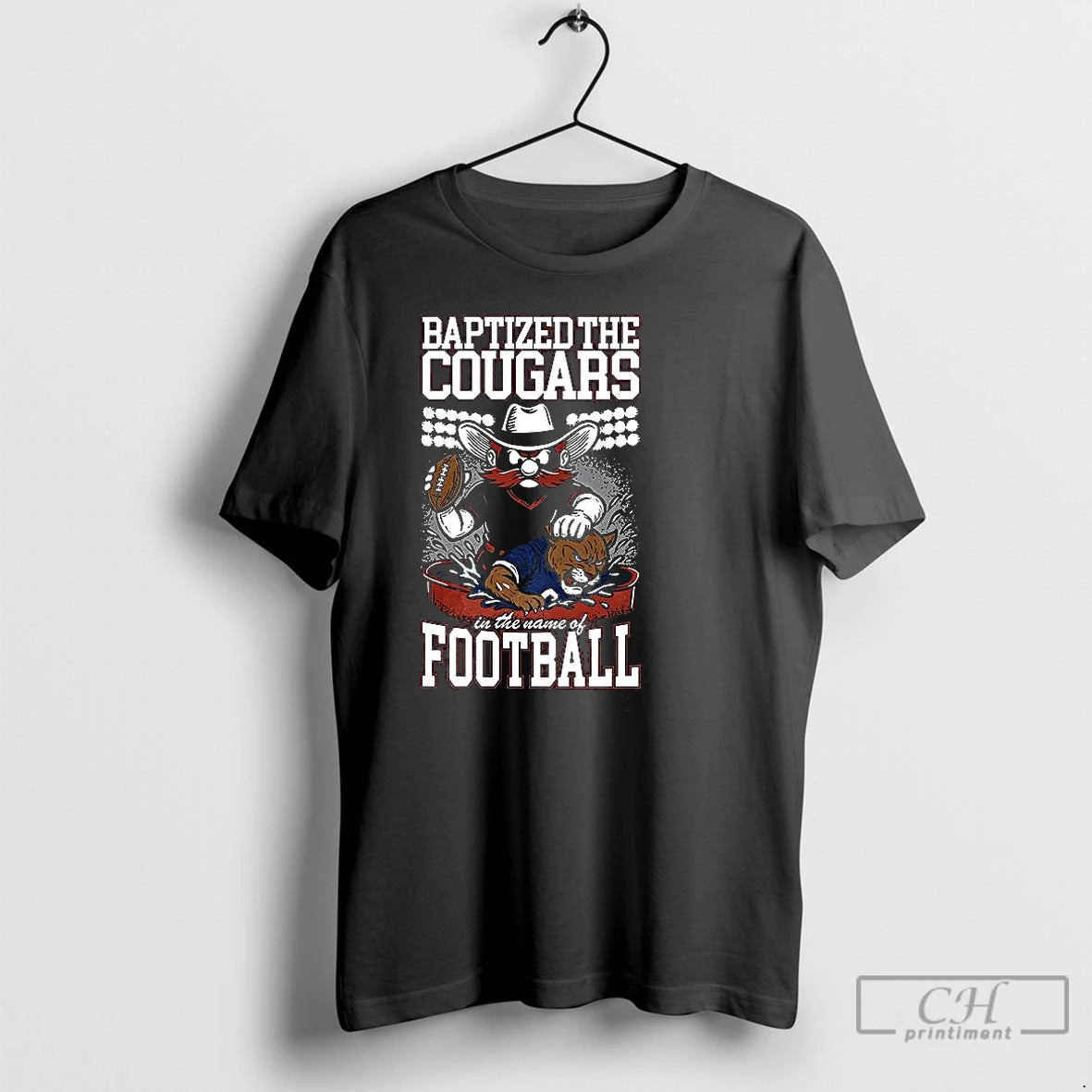 Premium Texas Tech Red Raiders Vs Byu Cougars Baptized The Cougars T Shirts Hoodie, Sweatshirt | InkNestWear.com