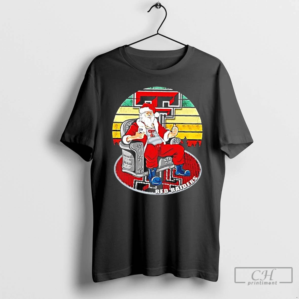 Premium Texas Tech Red Raiders X Santa Claus Christmas Vintage T Shirts Hoodie, Sweatshirt | InkNestWear.com