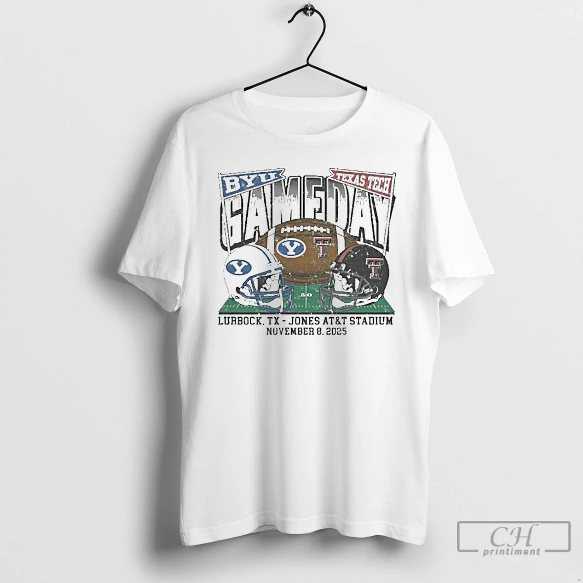 Premium Texas Tech Vs Byu 2025 Gameday Matchup Helmet T Shirts Hoodie, Sweatshirt | InkNestWear.com