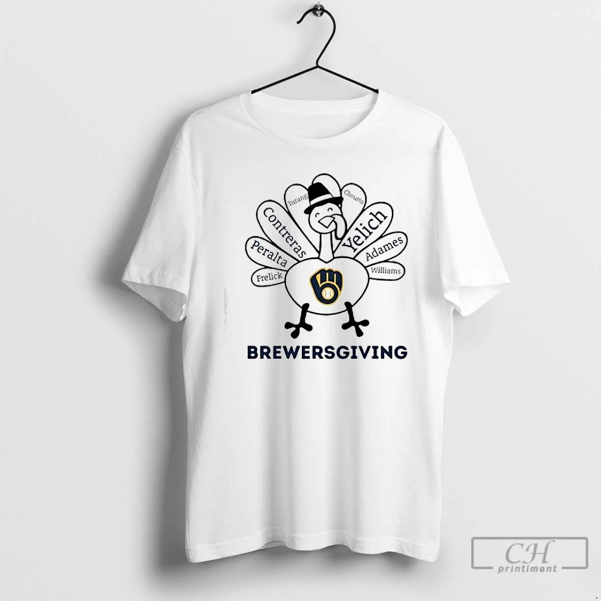 Premium Thanksgiving With Milwaukee Brewers Heroes T Shirts Hoodie, Sweatshirt | InkNestWear.com