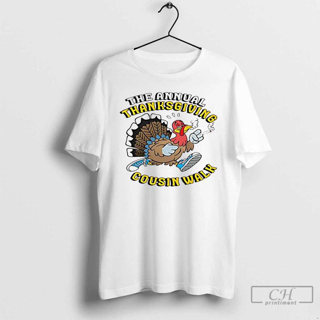Premium The Annual Thanksgiving Cousin Walk Turkey Smoking T-Shirts, Hoodie, Sweatshirt | InkNestWear.com