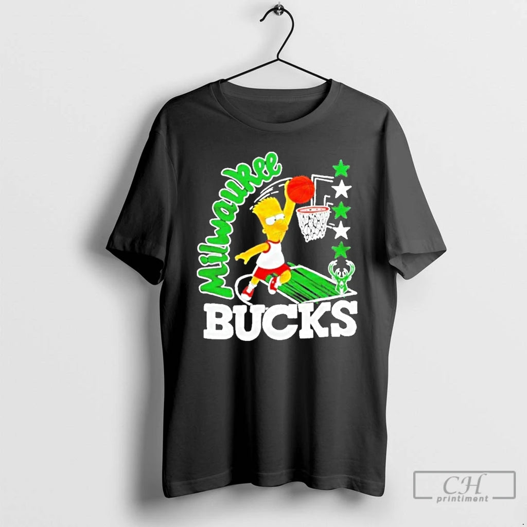 Premium The Bart Simpson X Milwaukee Bucks Nba T-Shirts, Hoodie, Sweatshirt | InkNestWear.com