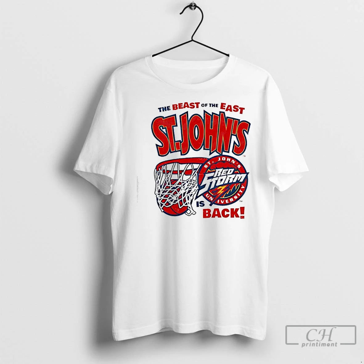 Premium The Beast Of The East Is Back St Johns Red Storm University Team Logo T-Shirts, Hoodie, Sweatshirt | InkNestWear.com