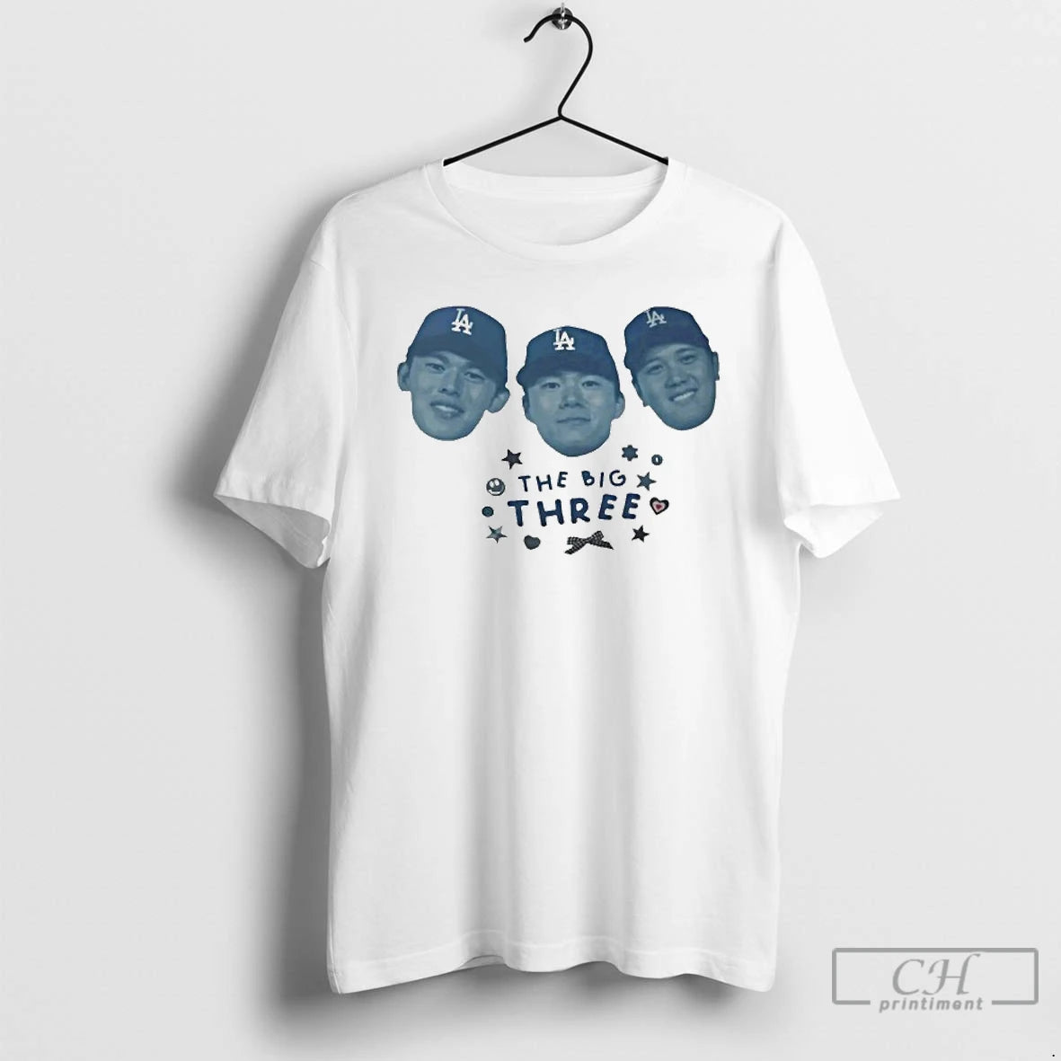 Premium The Big Three Dodgers Players Ws Champions T Shirts Hoodie, Sweatshirt | InkNestWear.com