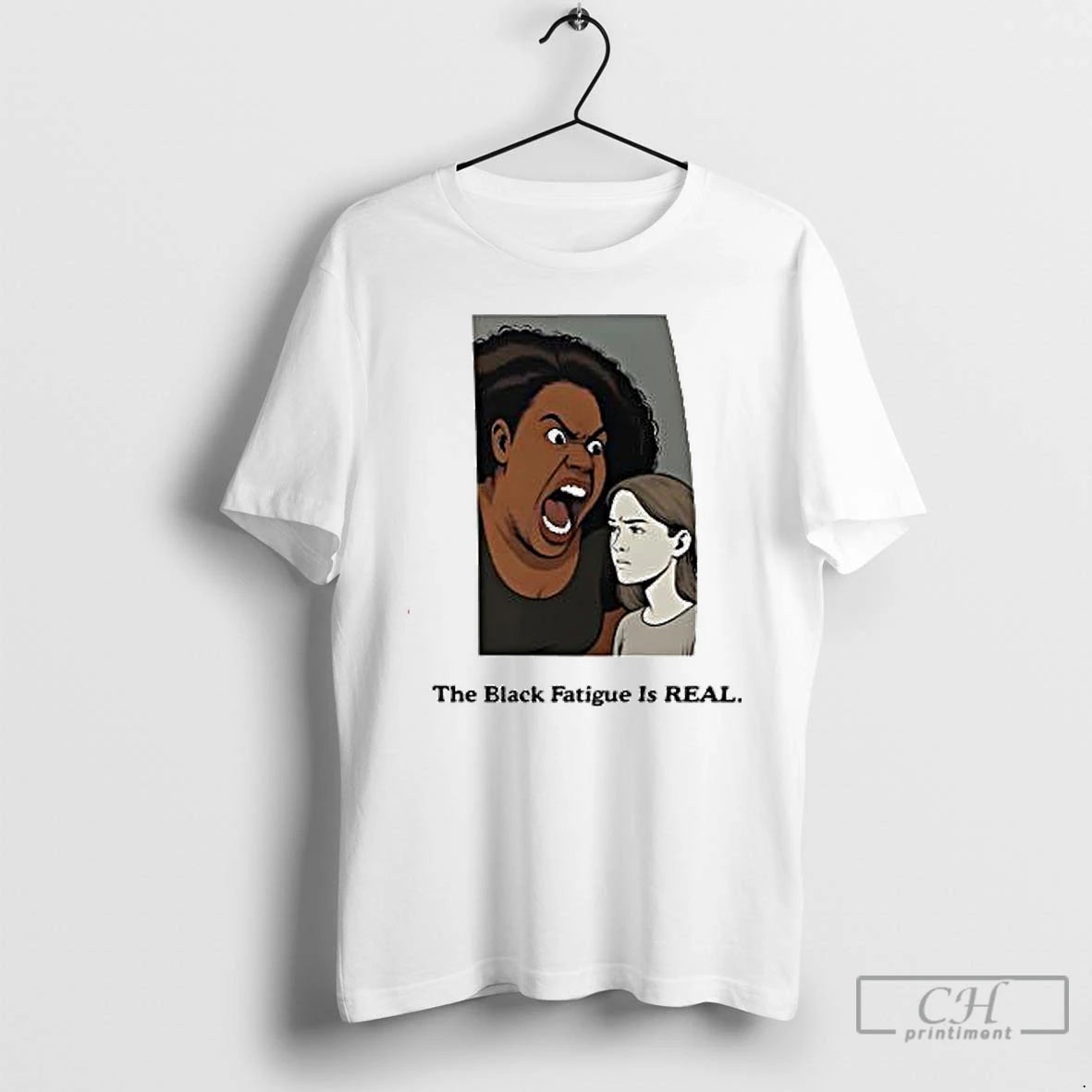 Premium The Black Fatigue Is Real Cartoon Ai T Shirts Hoodie, Sweatshirt | InkNestWear.com