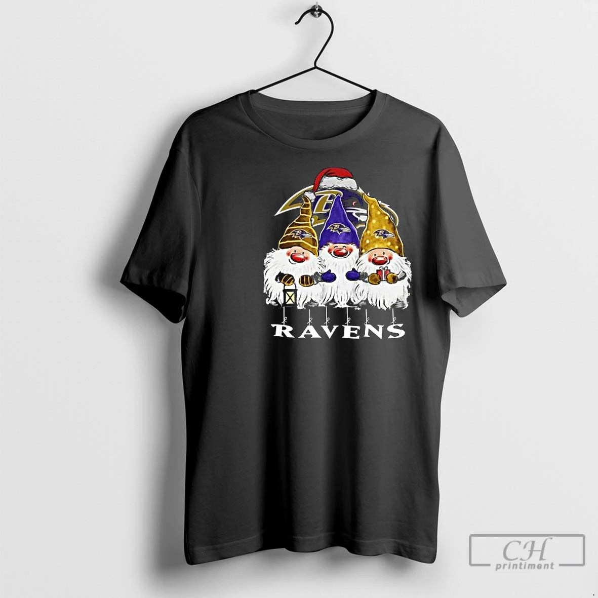 Gnomes X Baltimore Ravens Merry 2025 Circle Black T-Shirts, Hoodie, Sweatshirt