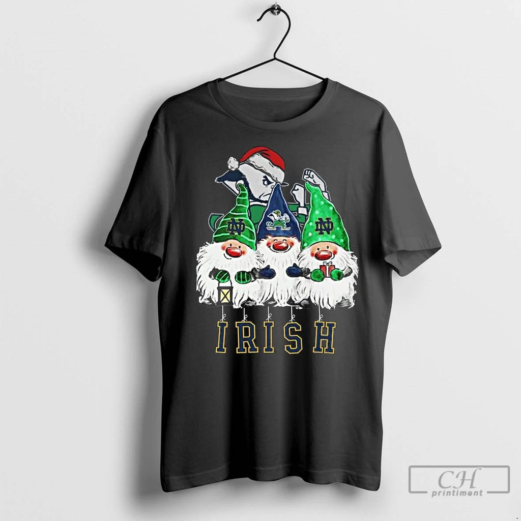 Premium The Gnomes X Notre Dame Fighting Irish Merry Christmas 2025 Long Sleve T-Shirts, Hoodie, Sweatshirt | InkNestWear.com