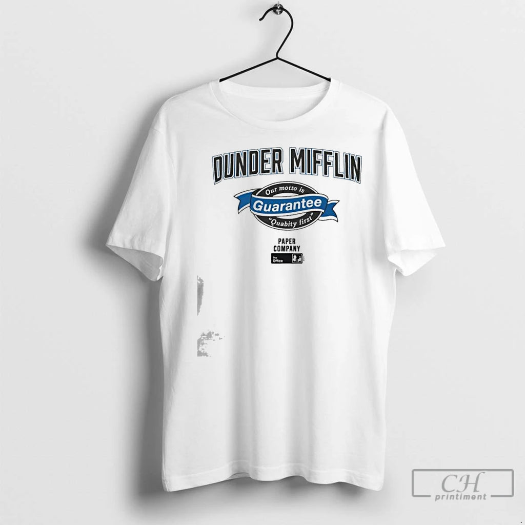 Premium The Office Dunder Ringer Dunder Mifflin Guarantee T-Shirts, Hoodie, Sweatshirt | InkNestWear.com