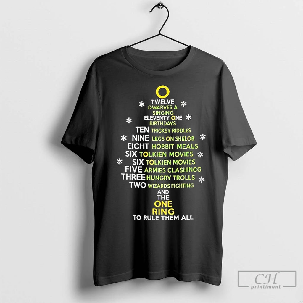 Premium The One Ring Christmas Carol List Graphic T-Shirts, Hoodie, Sweatshirt | InkNestWear.com