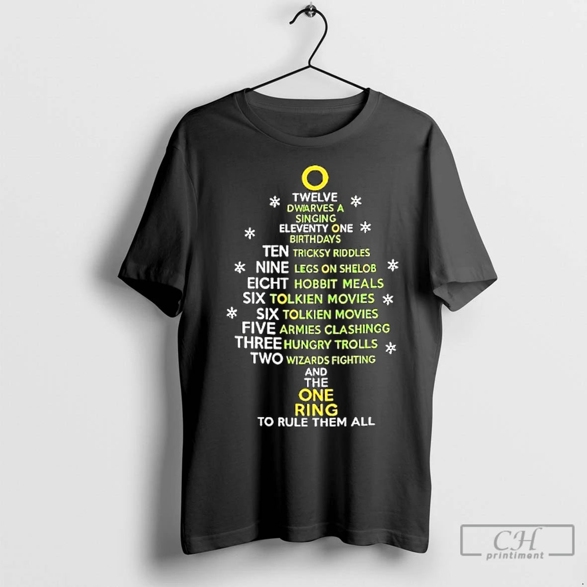 Premium The One Ring Christmas Carol List Graphic T-Shirts, Hoodie, Sweatshirt | InkNestWear.com