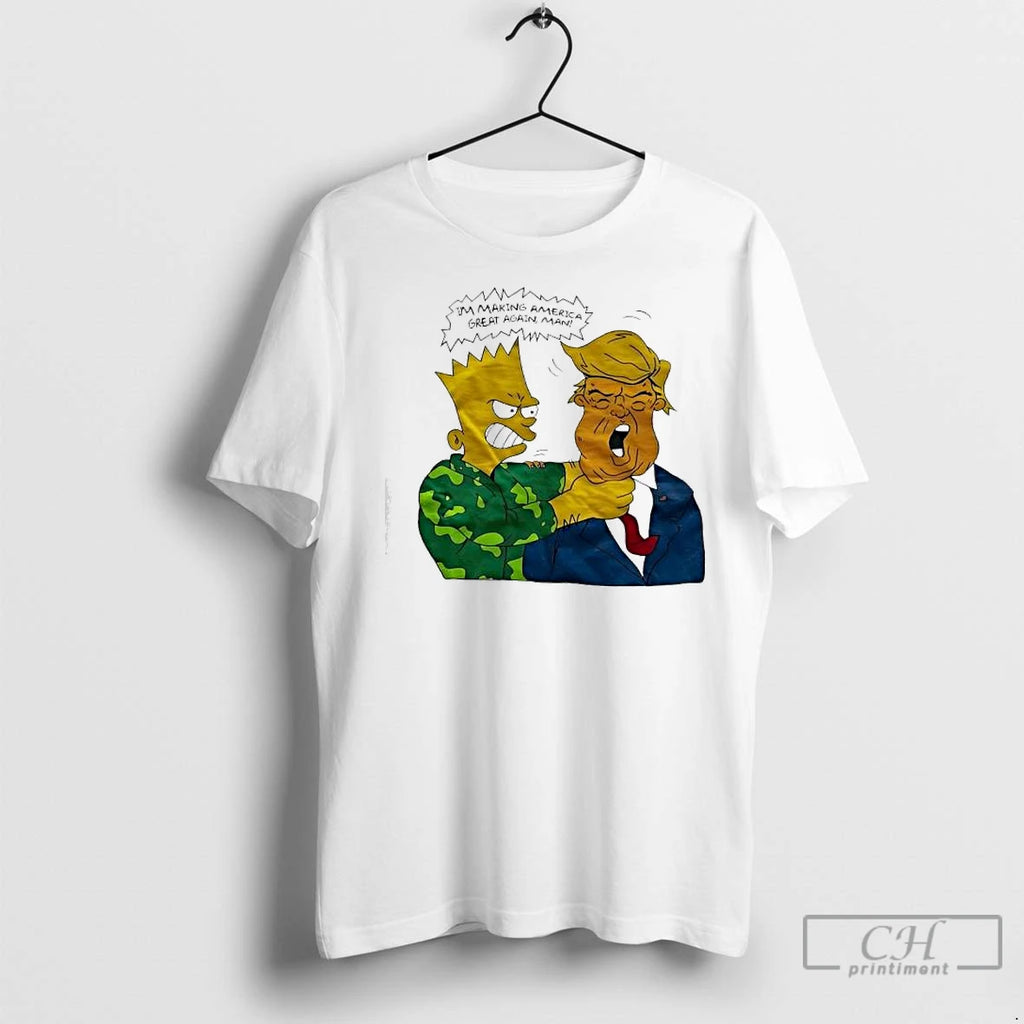 Premium The Simpsons Donald Trump Parody Im Making America Great Again Man T-Shirts, Hoodie, Sweatshirt | InkNestWear.com