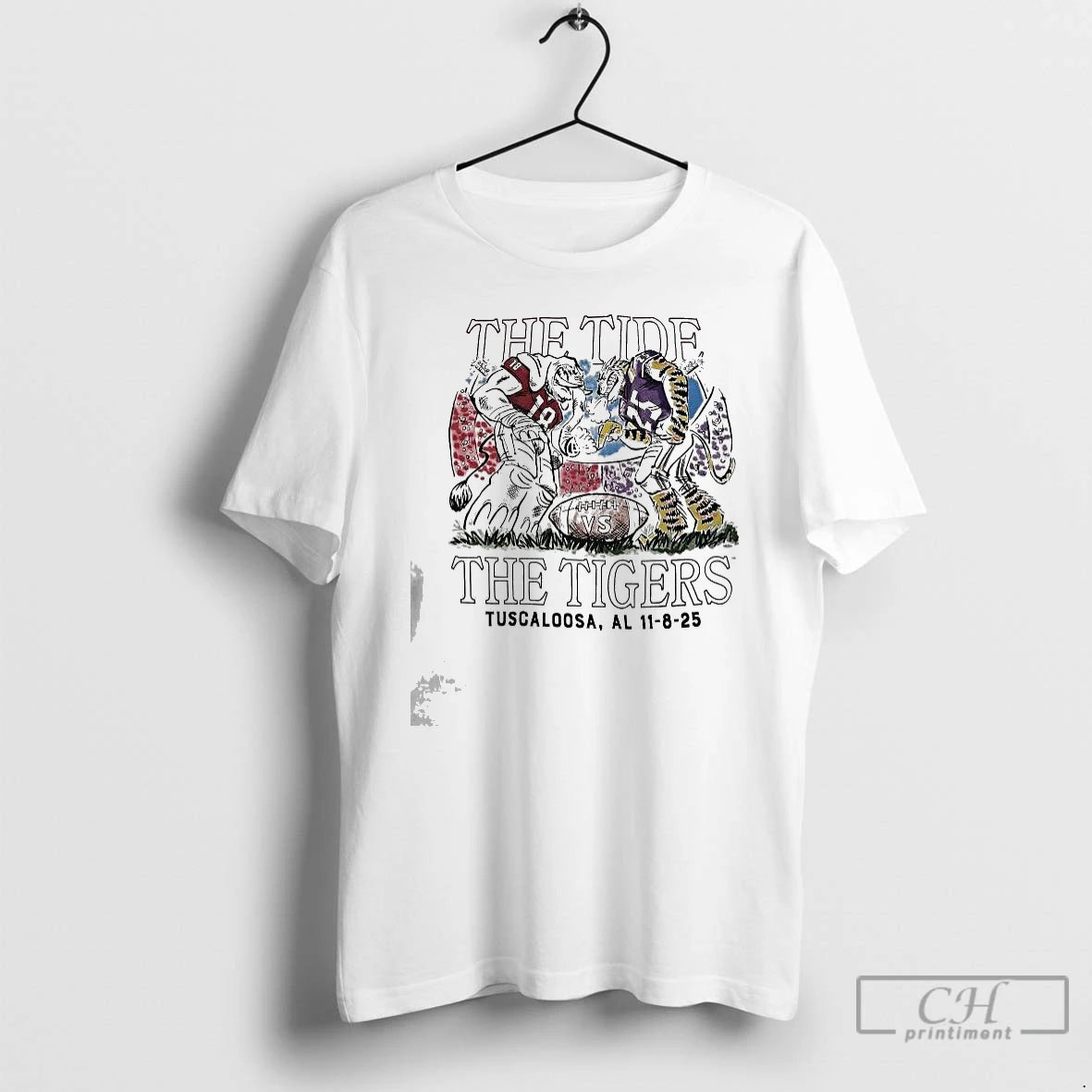 Premium The Tide Vs The Tigers Tuscaloosa Al 11 8 25 T Shirts Hoodie, Sweatshirt | InkNestWear.com