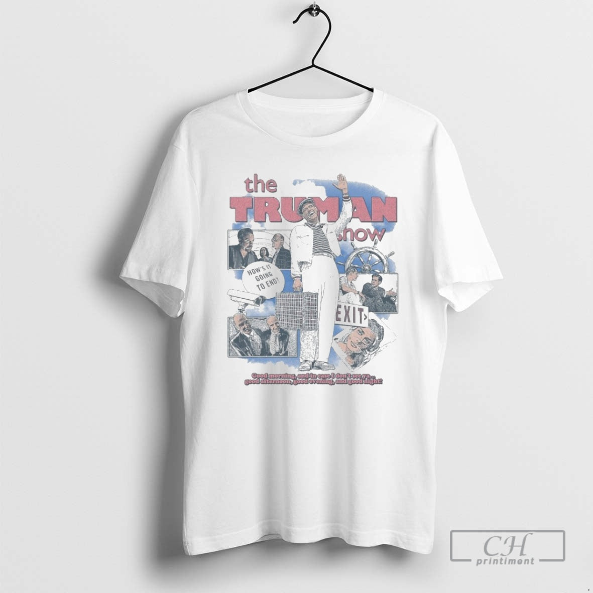 Premium The Truman Show Good Morning And In Case I Dont See Ya Good Afternoon T-Shirts, Hoodie, Sweatshirt | InkNestWear.com
