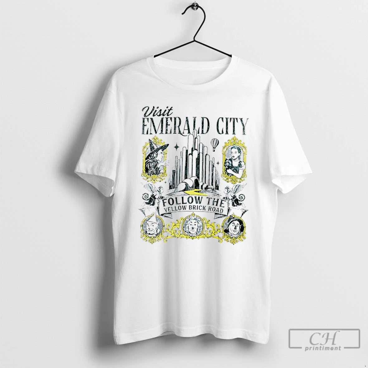 Premium The Wizard Of Oz Visit Emerald City Follow The Yellow Brick Road T Shirts Hoodie, Sweatshirt | InkNestWear.com