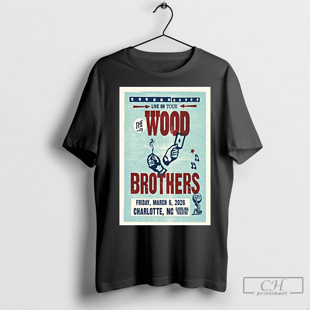 Premium The Wood Brothers Charlotte Nc March 6 2026 Concert Long Sleve T-Shirts, Hoodie, Sweatshirt | InkNestWear.com