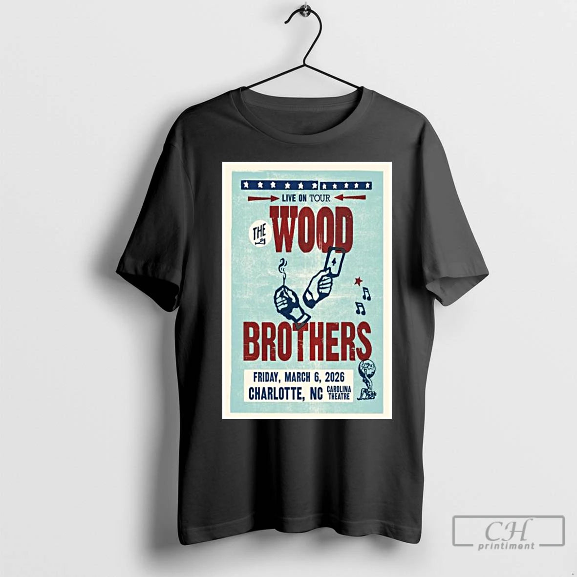 Premium The Wood Brothers Charlotte Nc March 6 2026 Concert Long Sleve T-Shirts, Hoodie, Sweatshirt | InkNestWear.com
