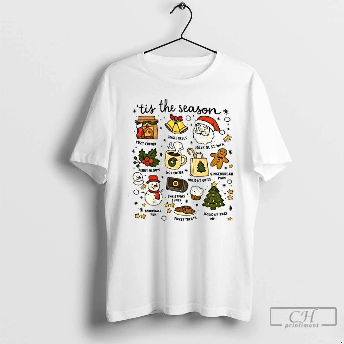Premium Tis The Season Christmas Icons Holiday Treats T Shirts Hoodie, Sweatshirt | InkNestWear.com