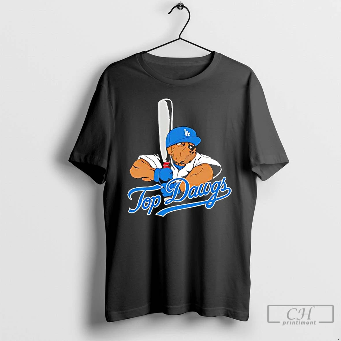 Premium Top Dawgs X Los Angeles Dodgers Bulldog Mascot T Shirts Hoodie, Sweatshirt | InkNestWear.com
