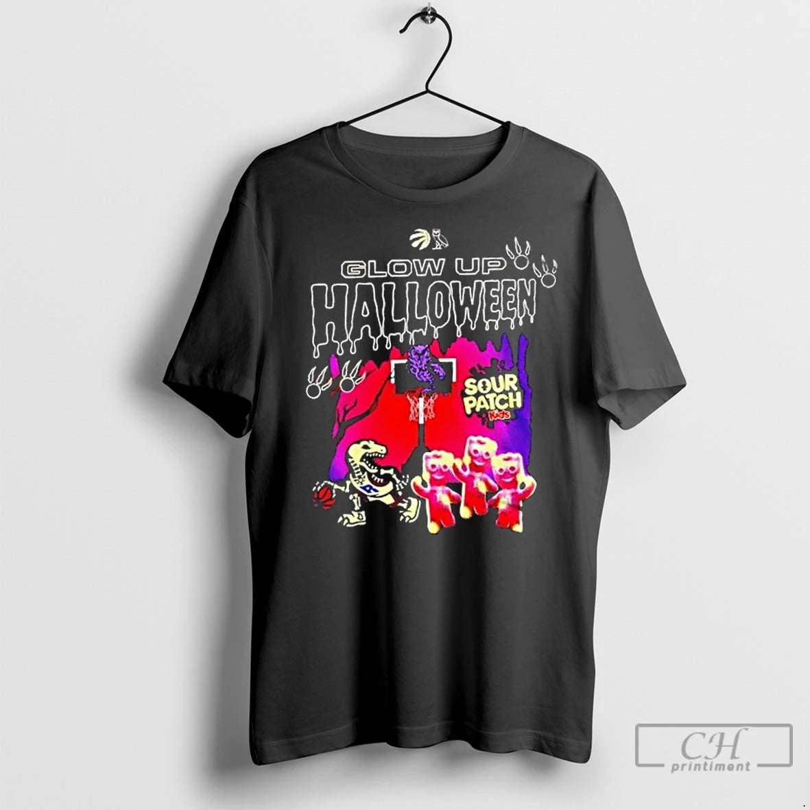Premium Toronto Raptors Glow Up Halloween Sour Patch Kids 2 Sided T-Shirts, Hoodie, Sweatshirt | InkNestWear.com